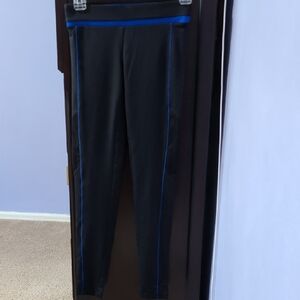 SO Black Leggings with Vibrant Blue Trim